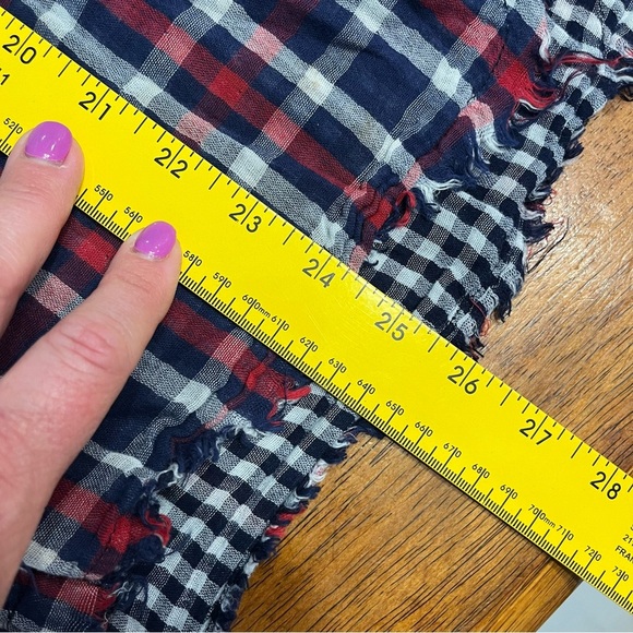 Umgee Red and Blue Plaid Casual Shirt - Picture 4 of 6